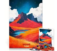 Kalfafell Iceland Art Poster 1000 Piece Jigsaw Puzzles for Adults Unwind Game Snug Cut Playful Challenge Wall Accent (50x75cm)