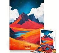 Kalfafell Iceland Art Poster Jigsaw Puzzle for Adults 1000 Pieces Think Smart Tight Cut Home Activity Xmas Gift (38x52cm)