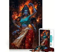 Kali, Flame of Awakening 1000 Piece Jigsaw Puzzle for Teenagers Decompress Tight Connection Fun Challenge Art Display (50x75cm)