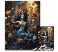 Kali Goddess in Magical Garden Puzzles 1000 Pieces for Adults Wooden Jigsaw Puzzles for Travel Lovers Couples Challenging Toy 1000 PCS(75x50cm)