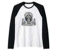Kali Hindu Goddess Sacred Power Divine Line Art Raglan Baseball Tee