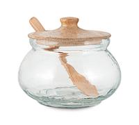 Kali Round Storage Jar - Natural & Clear