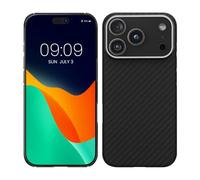 kalibri Aramid Fiber Case Compatible with Apple iPhone 17 Pro - Case Super Slim Strong Protective Phone Cover - Black Matte
