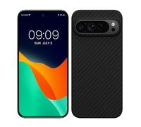 kalibri Aramid Fiber Case Compatible with Google Pixel 9 Pro - Case Super Slim Strong Protective Phone Cover - Black Matte
