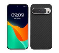 kalibri Aramid Fiber Case Compatible with Google Pixel 9 Pro XL - Case Super Slim Strong Protective Phone Cover - Black Matte