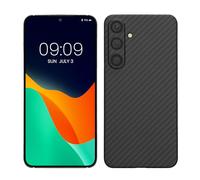 kalibri Aramid Fiber Case Compatible with Samsung Galaxy S24 Plus - Case Super Slim Strong Protective Phone Cover - Black Matte