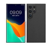 kalibri Aramid Fiber Case Compatible with Samsung Galaxy S24 Ultra - Case Super Slim Strong Protective Phone Cover - Black Matte