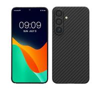 kalibri Aramid Fiber Case Compatible with Samsung Galaxy S25 - Case Super Slim Strong Protective Phone Cover - Black Matte