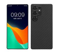 kalibri Aramid Fiber Case Compatible with Samsung Galaxy S25 Ultra - Case Super Slim Strong Protective Phone Cover - Black Matte