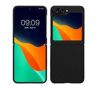 kalibri Aramid Fiber Case Compatible with Samsung Galaxy Z Flip5 - Case Super Slim Strong Protective Phone Cover - Black Matte