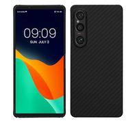 kalibri Aramid Fiber Case Compatible with Sony Xperia 1 VI - Case Super Slim Strong Protective Phone Cover - Black Matte