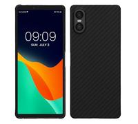 kalibri Aramid Fiber Case Compatible with Sony Xperia 10 VI - Case Super Slim Strong Protective Phone Cover - Black Matte
