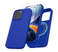 kalibri Case Compatible with Apple iPhone 14 Pro Max Case - Cover + Screen Protector Set Compatible with MagSafe - Baltic Blue