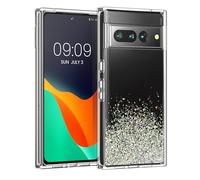 kalibri Case Compatible with Google Pixel 7 Pro Case - Crystal Glitter Hard Phone Case - Acrylic and TPU - Silver