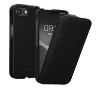 kalibri Flip Case Compatible with Apple iPhone 16e - Ultra Slim Leather Protective Phone Cover - Black