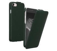 kalibri Flip Case Compatible with Apple iPhone SE (2022) / iPhone SE (2020) / iPhone 8 / iPhone 7 - Ultra Slim Leather Protective Phone Cover - Teal Matte