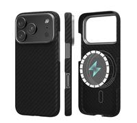 kalibri Ultra Thin Phone Case for iPhone 17 Pro Case - Aramid Fibre Ultra Lightweight Mobile Phone Case - Scratch Resistant - Compatible with MagSafe - Black Matte
