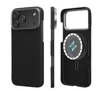 kalibri Ultra Thin Phone Case for iPhone 17 Pro Max Case - Aramid Fibre Ultra Lightweight Mobile Phone Case - Scratch Resistant - Compatible with MagSafe - Black Matte