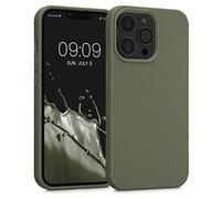 kalibri Wheat Straw Case Compatible with Apple iPhone 13 Pro - Case Matte Phone Cover Made of TPU and Wheat Straw - Olive Green