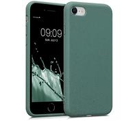 kalibri Wheat Straw Case Compatible with Apple iPhone SE (2022) / iPhone SE (2020) / iPhone 8 / iPhone 7 - Case Matte Phone Cover Made of TPU and Wheat Straw - Forest Green