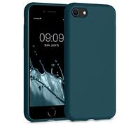 kalibri Wheat Straw Case Compatible with Apple iPhone SE (2022) / iPhone SE (2020) / iPhone 8 / iPhone 7 - Case Matte Phone Cover Made of TPU and Wheat Straw - Teal Matte