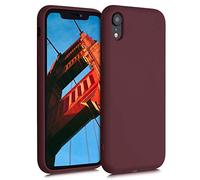 kalibri Wheat Straw Case Compatible with Apple iPhone XR - Case Matte Phone Cover Made of TPU and Wheat Straw - Tawny Red
