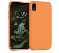kalibri Wheat Straw Case Compatible with Apple iPhone XR - Case Matte Phone Cover Made of TPU and Wheat Straw - Fruity Orange