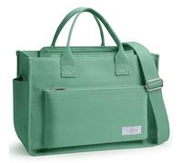 KALIDI Canvas Tote Bag for Women with Compartments Cross Body Bag with Adjustable Strap Large Handbags Work Bags for Women Ladies School,Travel,Daily Use