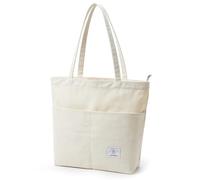 KALIDI Canvas Tote Bags for Women with Zip Casual Women's Totes with Pockets Large Handbags Work Bags for Women Ladies for School,Work,Shopping,Travel Daily Use