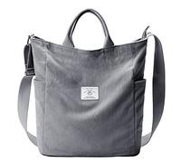 KALIDI Corduroy Hobo Bag Totes Bag Handbag Crossbody Bag Large Capacity Shoulder Bags with Zipper for Women Ladies Girls School,College,Shopping,Work