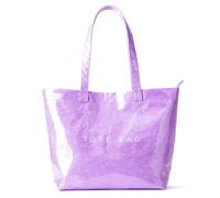 KALIDI Kraft Paper Tote Bag, Ultra Clear PVC Beach Bag with Zipper Hobo Handbag Vintage Large Carry All Plastic Shoulder Bag
