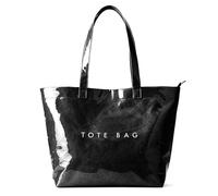 KALIDI Kraft Paper Tote Bag, Ultra Clear PVC Beach Bag with Zipper Hobo Handbag Vintage Large Carry All Plastic Shoulder Bag