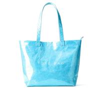 KALIDI Kraft Paper Tote Bag, Ultra Clear PVC Beach Bag with Zipper Hobo Handbag Vintage Large Carry All Plastic Shoulder Bag