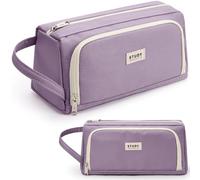 KALIDI Large Pencil Case for Girls and Boys - Cute Secondary School Big Capacity Case With Zipper & Compartments - Aesthetic for Women, Purple
