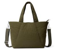 KALIDI Quilted Carryall Tote Bag,Large Puffer Crossbody Women Handbags Shoulder Soft Fluffy Lightweight Travel