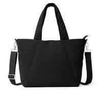 KALIDI Quilted Carryall Tote Bag,Large Puffer Crossbody Women Handbags Shoulder Soft Fluffy Lightweight Travel