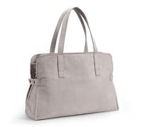 KALIDI Suede Tote Bag with Zipper Women’s Purses Handbags for Work Travel, Grey, L