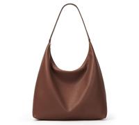 KALIDI Vegan Leather Tote Bag Women Hobo Zipper Shoulder Handbag Slouchy