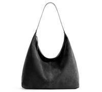 KALIDI Women's Suede Tote Bag Handbag Hobo with Zip for Work Travel Daily