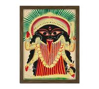 Kalighat Kolkata Calcutta West Bengal India Kali Large Framed Art Print Poster Wall Decor 18x24