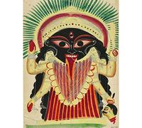 Kalighat Kolkata Calcutta West Bengal India Kali Large Wall Art Print Canvas Premium Poster Mural