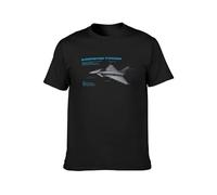 KALIKADUO Eurofighter Typhoon Air Fighter Aircraft Jet Air Fighter Plane Unisex 100% Cotton Short-Sleeve T-Shirts Black L
