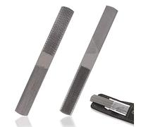 KALIM 2 Pcs Multi-Function 4-in-1 File, High Carbon Steel Hand File, 4 Way Wood Rasp File with Flat/Half Round Sharps, for Wood, Soft Metal, Plastic and etc.