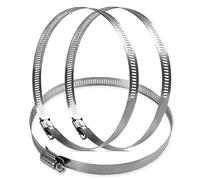 KALIM 304 Stainless Steel Adjustable118-140MM Range Worm Gear Hose Clamps Assortment Kit, Fuel Line Clamp for Water Pipe, Plumbing, Automotive and Mechanical Application (3pcs 118-140mm)