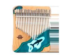 Kalimba 17/21 Key Kalimba Ocean Blue Whale and Jellyfish Picture Kalimba Chromatic Creation Chromatic Scale Cute Instrument Marimba Instrument Music (Size : 21)
