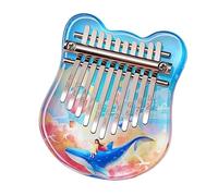 Kalimba 17 Key 10 Keys Kalimba Mini Musical Keyboard Acrylic Transparent Kalimba Instrument Blossoms Kalimbas Piano(A)