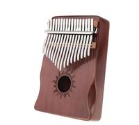 Kalimba 17 Key 17-key Solid Wood Kalimba Thumb Piano Professional Glossy Mahogany With Hand Guard Musical Instrument(B)