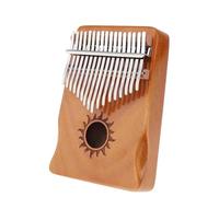 Kalimba 17 Key 17-key Solid Wood Kalimba Thumb Piano Professional Glossy Mahogany With Hand Guard Musical Instrument(D)