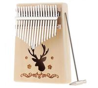 Kalimba 17 Key 17 Keys Kalimba Spruce Sound Hole Thumb Piano Keyboard Instrument With Tuning Hammer(C)