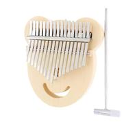 Kalimba 17 Key 17Key Spruce Bear Face Shape Thumb Piano Kalimba With Tuning Hammer